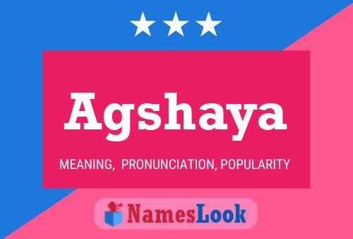 Agshaya Name Poster