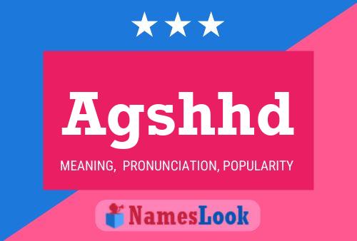 Agshhd Name Poster