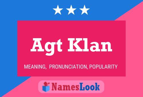 Agt Klan Name Poster