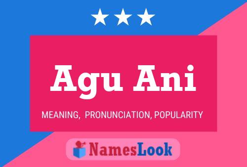 Agu Ani Name Poster