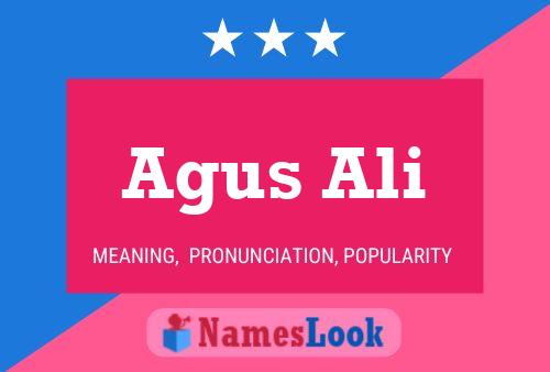 Agus Ali Name Poster