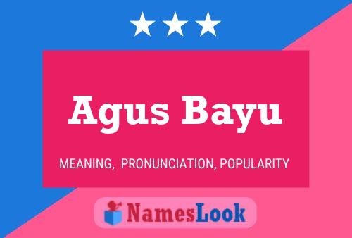 Agus Bayu Name Poster