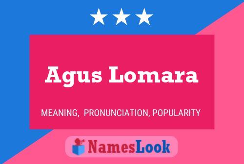 Agus Lomara Name Poster