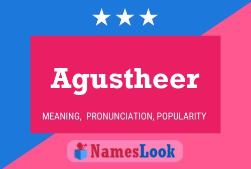 Agustheer Name Poster