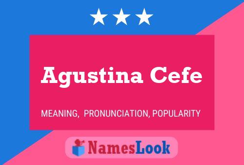 Agustina Cefe Name Poster