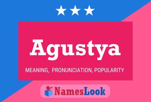 Agustya Name Poster