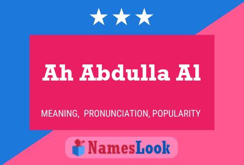 Ah Abdulla Al Name Poster