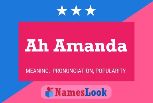 Ah Amanda Name Poster