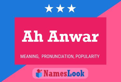 Ah Anwar Name Poster