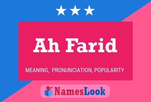 Ah Farid Name Poster