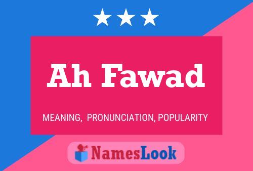 Ah Fawad Name Poster