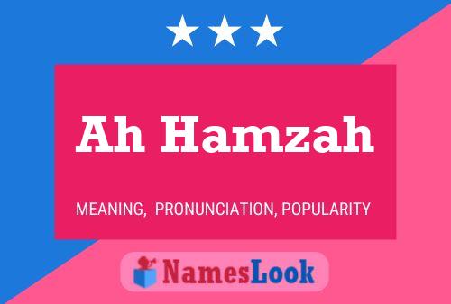 Ah Hamzah Name Poster