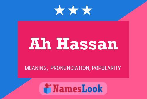 Ah Hassan Name Poster