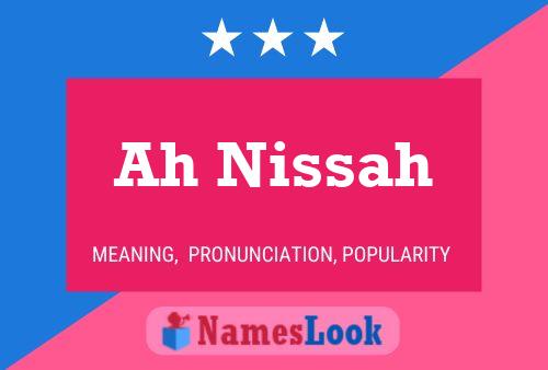 Ah Nissah Name Poster