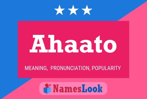 Ahaato Name Poster