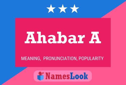 Ahabar A Name Poster