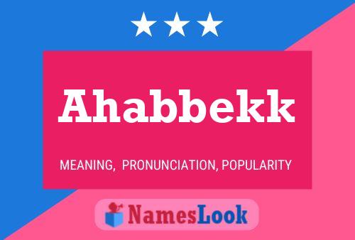 Ahabbekk Name Poster