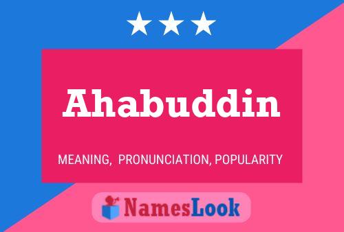 Ahabuddin Name Poster