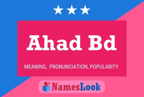 Ahad Bd Name Poster