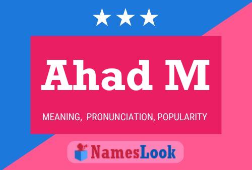 Ahad M Name Poster