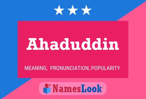 Ahaduddin Name Poster