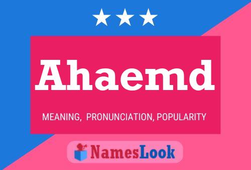 Ahaemd Name Poster