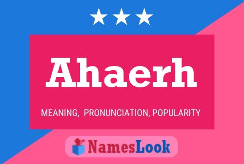 Ahaerh Name Poster