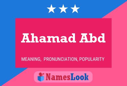 Ahamad Abd Name Poster