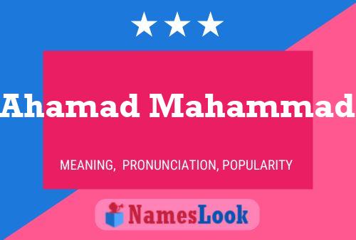 Ahamad Mahammad Name Poster