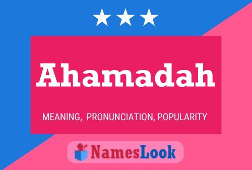 Ahamadah Name Poster