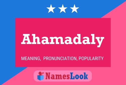 Ahamadaly Name Poster