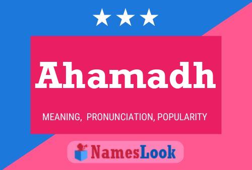 Ahamadh Name Poster