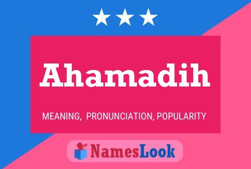 Ahamadih Name Poster