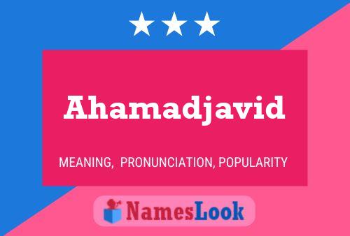 Ahamadjavid Name Poster