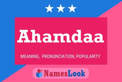 Ahamdaa Name Poster