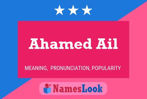 Ahamed Ail Name Poster