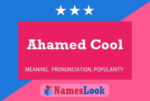 Ahamed Cool Name Poster