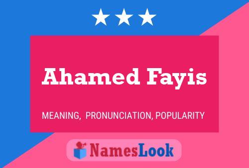 Ahamed Fayis Name Poster