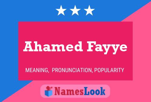 Ahamed Fayye Name Poster