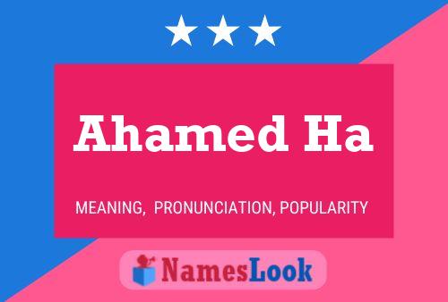 Ahamed Ha Name Poster