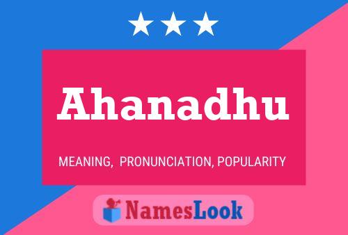 Ahanadhu Name Poster