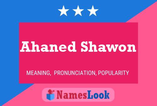 Ahaned Shawon Name Poster