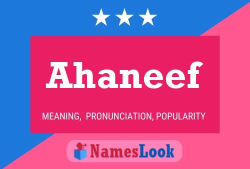 Ahaneef Name Poster