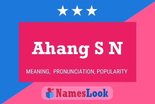 Ahang S N Name Poster