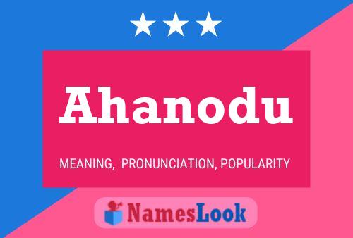 Ahanodu Name Poster