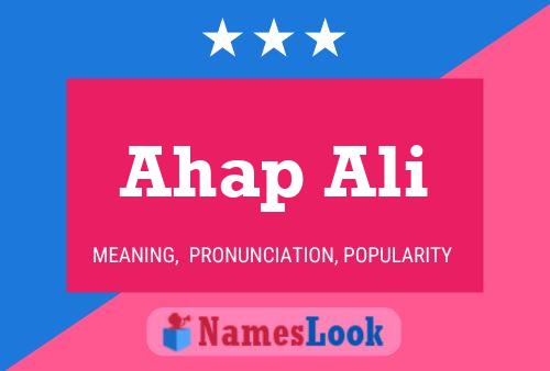 Ahap Ali Name Poster