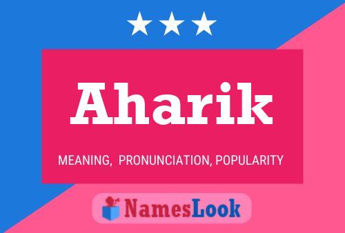 Aharik Name Poster