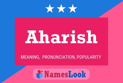 Aharish Name Poster