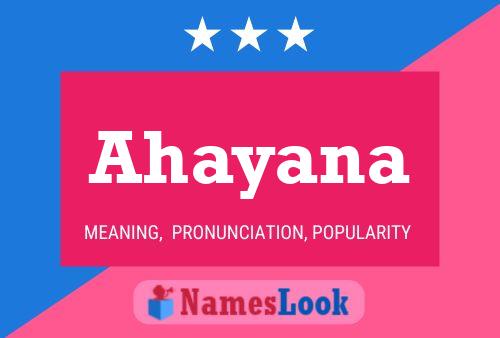 Ahayana Name Poster