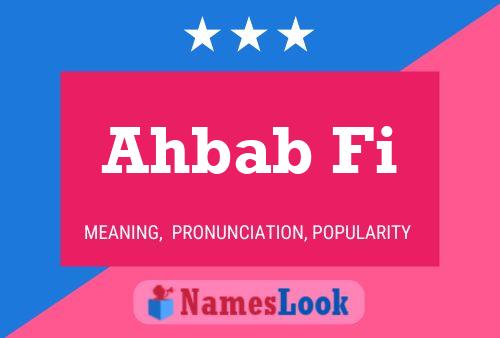 Ahbab Fi Name Poster